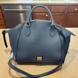 Dooney & Bourke Navy Saffiano Leather Satchel